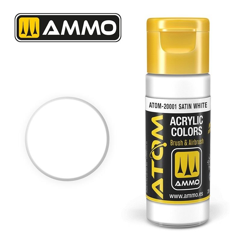 رنگ اکریلیک ATOM Satin White